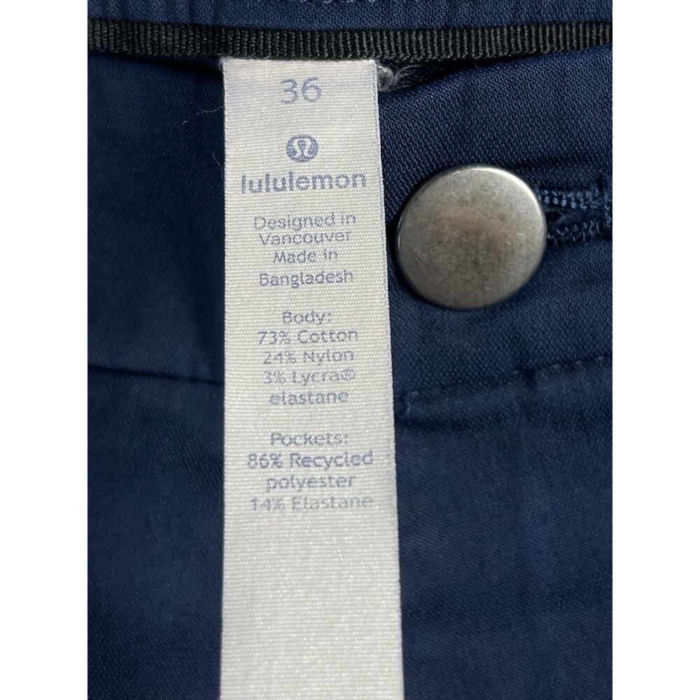 Lululemon Men’s size 36 Comission Chino Shorts Navy 9” ABC Classic Fit - Picture 5 of 10